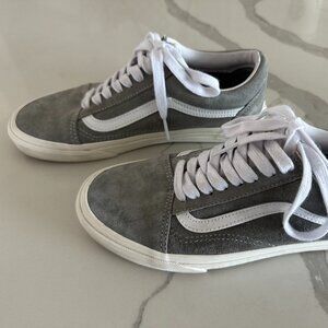 Vans Old Skool Gray Suede Unisex Shoes - M 6.5 W 8 Excellent Condition